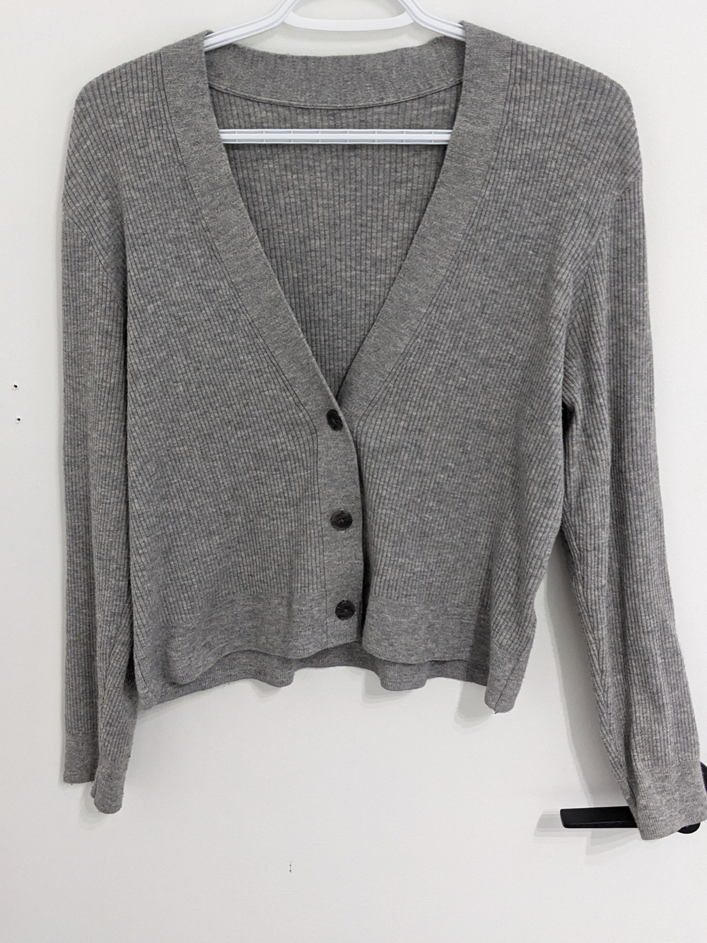 Uniqlo Washable Knit Ribbed Cardigan
